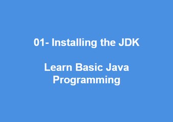 Video herunterladen: 01 - Installing the JDK Learn Best Basic Java Programming