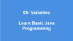 05 - Variables Learn Best Basic Java Programming