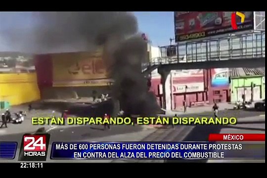 México: más de 600 detenidos tras protestas contra alza de precio del combustible