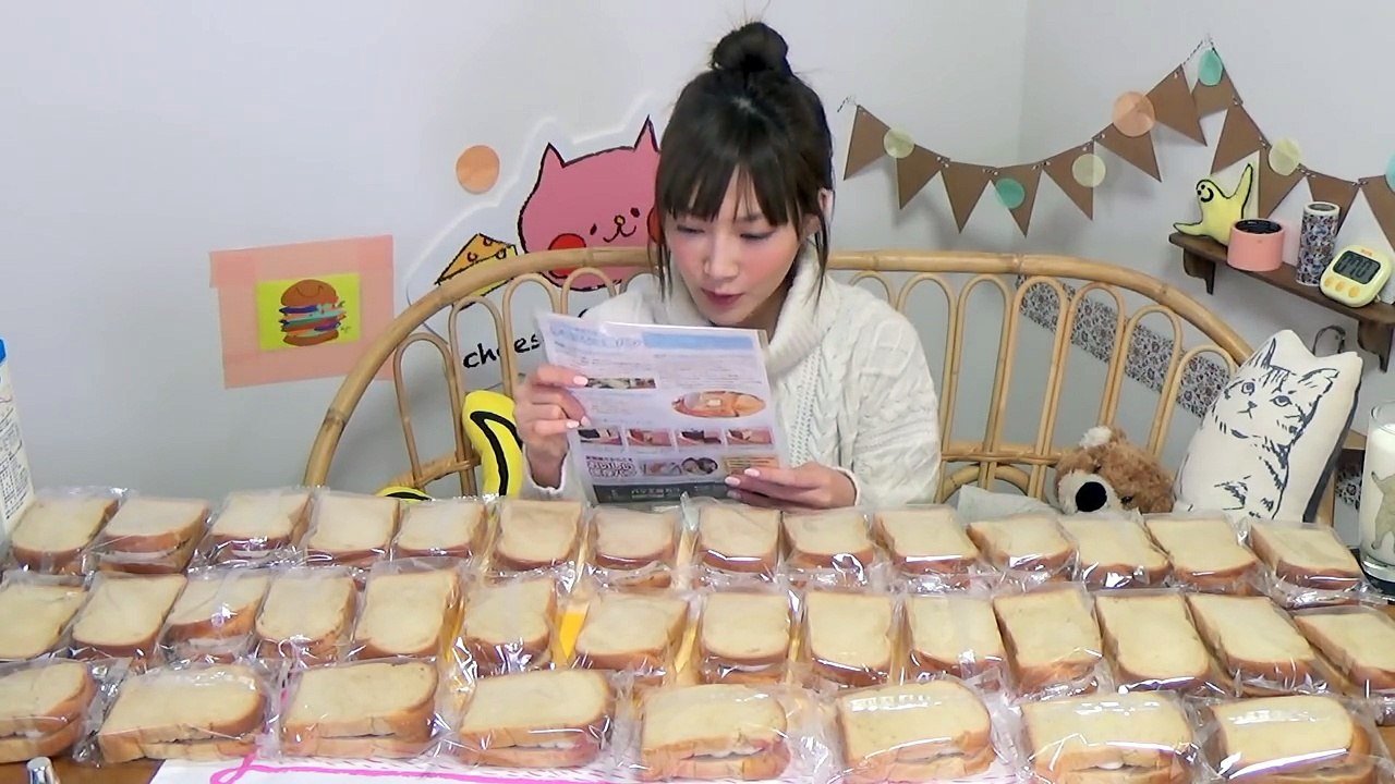【 大食い】幸せ！！！ いちご生クリームサンド 36個！ 5キロ 7080kcal【木下ゆうか】-n0-few7YJwc