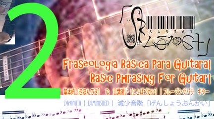 Basic Phrasing Gt13 (Diminished) 2| Fraseologia Básica Gt13 (Diminuta) 2|十三：基本的［きほんてき］　な　言葉遣い［ことばづかい］｜ フレージングパラ　ギター