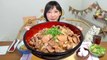 【MUKBANG】 Hokkaido Tokachi–Obihiro's Special Pork bowl ! 4kg, 7110kcal [CC Available] _Yuka [Oogui]-darv2DjIOSM