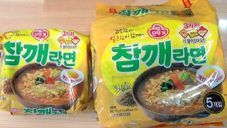 【MUKBANG】 Korean Sesame Instant Noodle With Fluffy Beaten Eggs! 3.3Kg, 4167kcal [CC Available]-ZvTYUqVDUbI