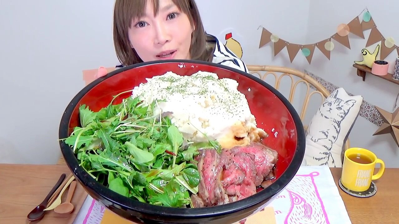 【MUKBANG】 Roast Beef & Mashed Potatoes   Soup, 3kg, 8120kcal [All Natural Creamy Mash][CC Available]-7pRflBx5Yrw