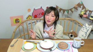 【MUKBANG】 White & Chocolate Cheese Mountain [3 cakes] 4856kcal _ Christmas Live Event [CC Available]-QVv4PlGlKrw