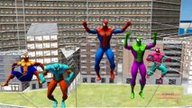 Spiderman Finger family 3d song Rhymes | Hulk ironman captain America fight | Minions finger family