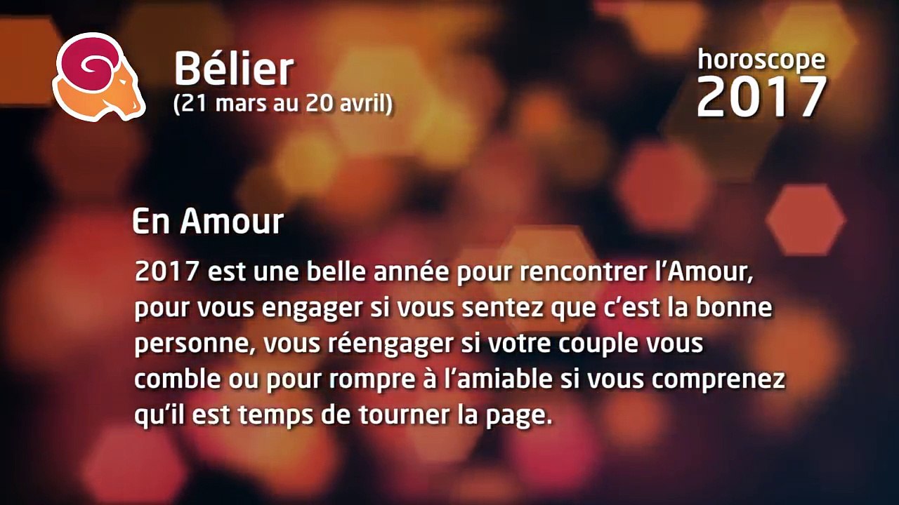 Horoscope 2017 du Bélier