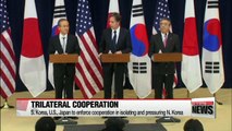 S. Korea, U.S., Japan to enforce cooperation in isolating and pressuring N. Korea