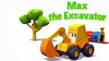 Cartoon and kids games. Excavator Max and surprise egg. Hot Cold game. Animation for kids.-E1-5