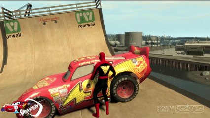 Nursery Rhymes Disney Cars Spiderman and Iron Man & Lightning McQueen Colors (Songs for Children)