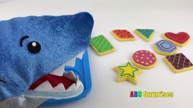 PET SHARK Eats Cookies Learn Shapes with Baking Cookies Toy Playset for Kids ABC Surprises-EzpL6lY