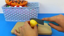 Pizza Cuttin Food VELCRO Cooking Toys For Children w_ M&Ms Vegetables & Fruits!-_GI7By