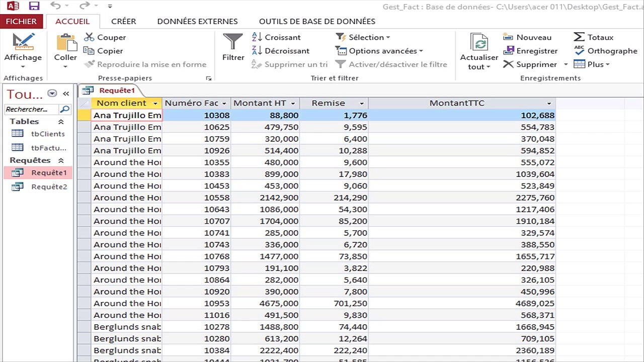 Examen les formulaires