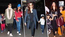 Bollywood Celebs SPOTTED At Airport With Kids | Aishwarya Rai | Kajol
