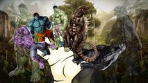 Finger Family Children Nursery Rhymes Godzilla Vs Hulk Cartoons For Children | Finger Family Rhymes