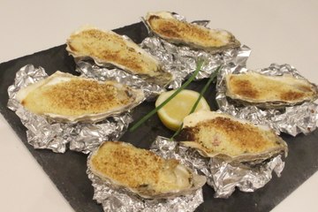 Huitres gratinées au four