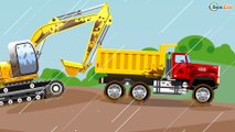 The Yellow Bulldozer & The Excavator - Little Cars & Trucks Construction Cartoons for children
