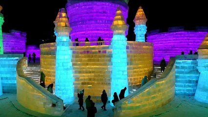 Abre el festival de hielo y nieve en Harbin, China