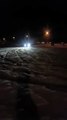 Drifting in snow Nissan GTR R35