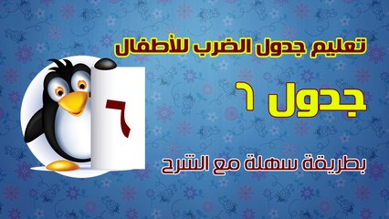 تعليم جدول الضرب للأطفال بطريقة سهلة مع الشرح - جدول 6