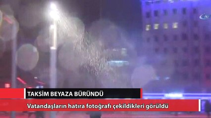 Taksim beyaza büründü