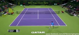 Fernando Verdasco vs Novak Djokovic (AMAZING POINT) ATP Qatar ExxonMobil Open 2017