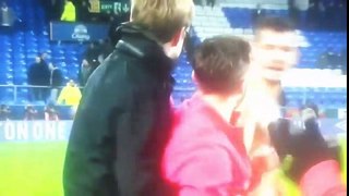 Jurgen klopp celebration with Liverpool fans 1 0 vs Everton ☺