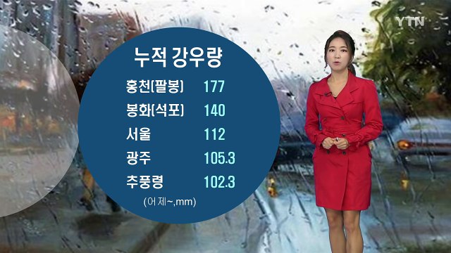 [날씨] 중부 장맛비 소강, 오후 소나기...남부 비 계속, 120mm↑ / YTN (Yes! Top News)