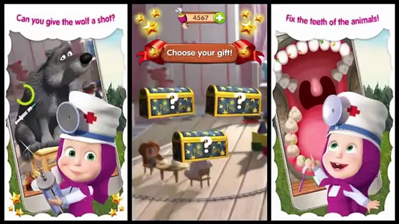 Masha and The Bear Animal Hospital Game l Masha Doctor Fun for Baby & Kids Gameplay Movie