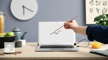 Turn your laptop into a touchscreen with this ingenious magnetic bar
