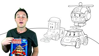 Robocar Poli Toy Cars Collection_ Rescue Team_ Learn to Paint English Colors Demo Review 2 (픽사 자동차)