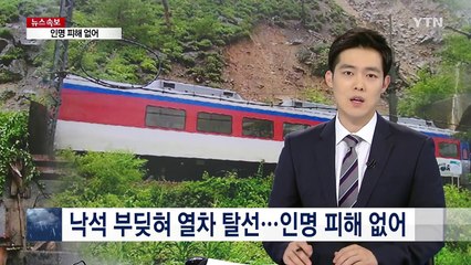 낙석 부딪혀 무궁화호 탈선...인명피해 없어 / YTN (Yes! Top News)
