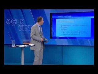 Maliye Politikası 9 - Açık Sınıf