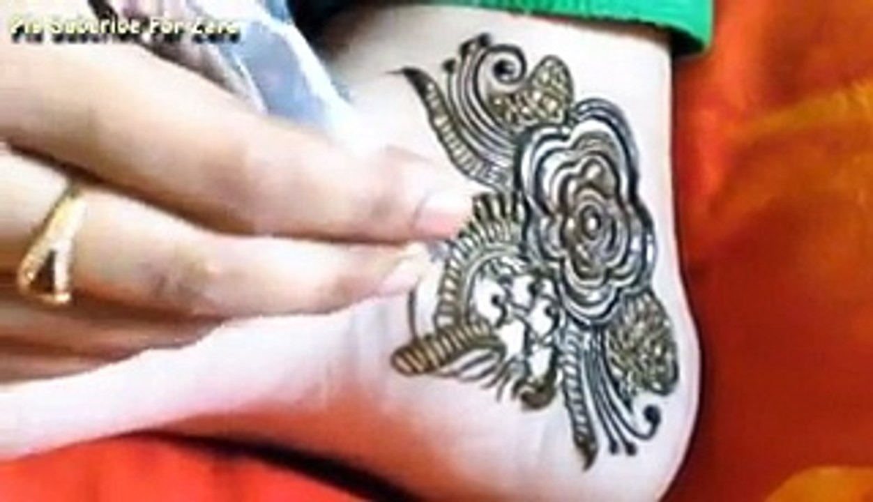Beautiful Mehndi Design on feet_Henna design_bridal feet's mehndi
