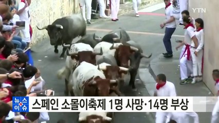 스페인 소몰이축제 1명 사망·14명 부상 / YTN (Yes! Top News)