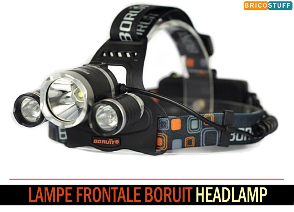 Lampe frontale à Led Boruit 5000 lumens 4 modes Cree XM-L T6- Headlamp