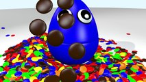 NEW M&Ms Surprise Eggs 3D for Children to Learn Colors - Kids Candy Balls Rainbow Colours Learning