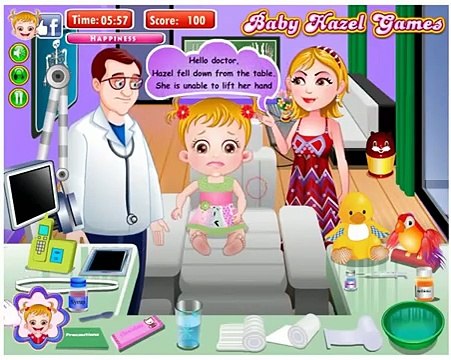 video game - Baby Hazel Hand Fracture - Baby Hazel Game Movie - Dora The Explorer
