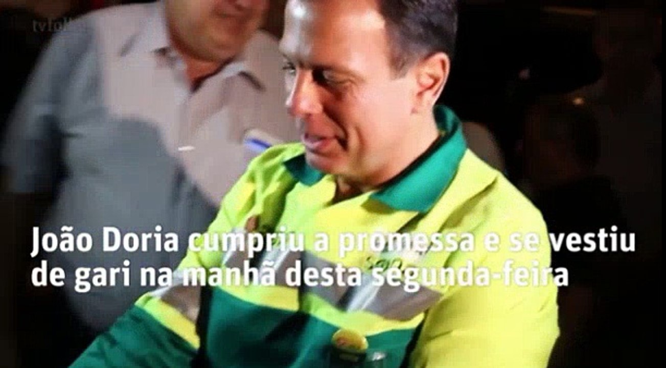 João Dória será gari toda semana por 4 anos