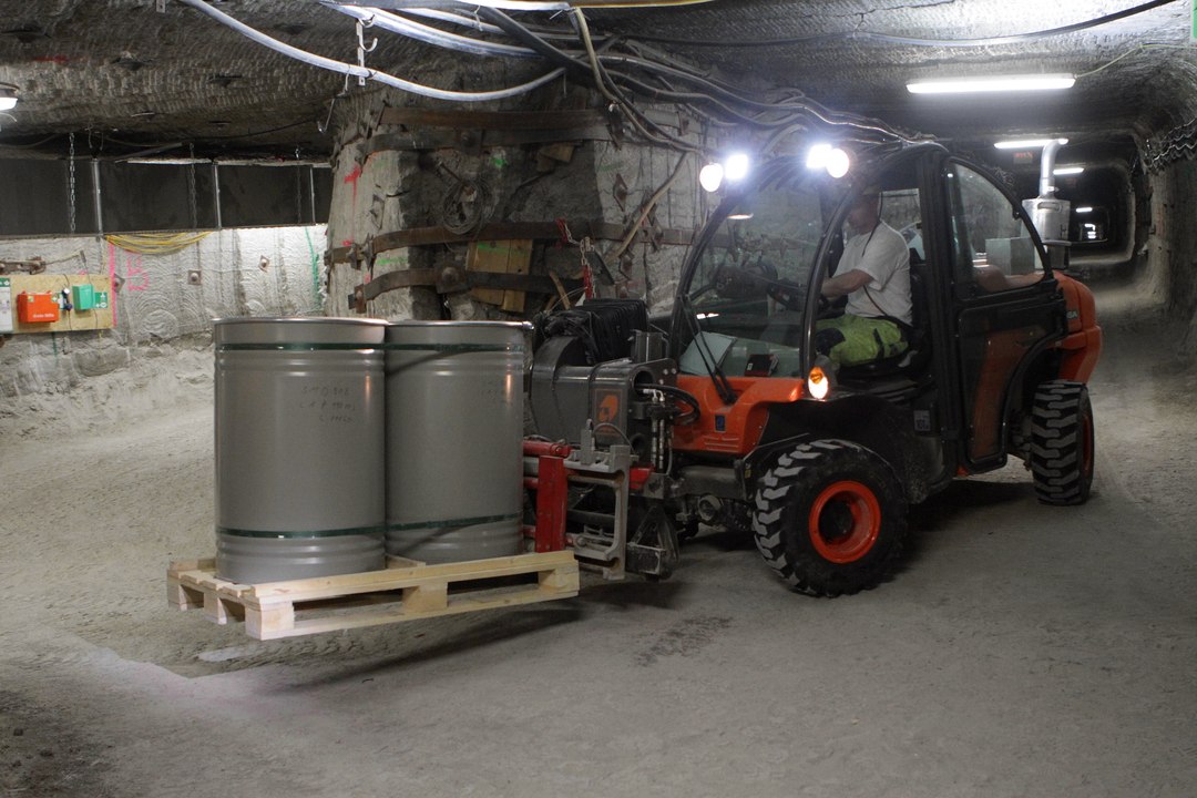 Sur le chantier de destockage...