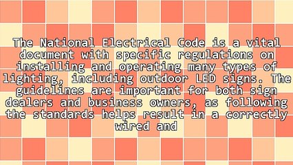 Is National Electrical Code Compliance Required for LED Signs?