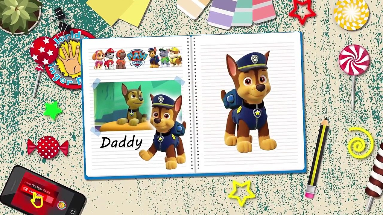 PAW Patrol Coloring Book Chase. PAW Patrol Finger Family №2