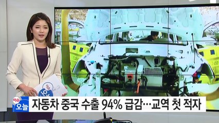 완성차 中 무역 사상 첫 적자...자동차 산업 비상 / YTN (Yes! Top News)