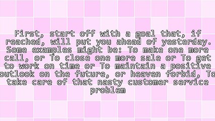 Take Care of Today - The Most Important Thing You Can Do