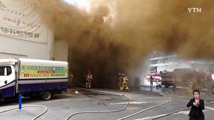 대전 농수산물시장 저온 저장고서 불...전기적 요인 추정 / YTN (Yes! Top News)
