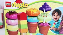Lego Duplo Ice Cream Playset Play-Doh Rainbow Ice Cream Playdough Play Food Toy Videos