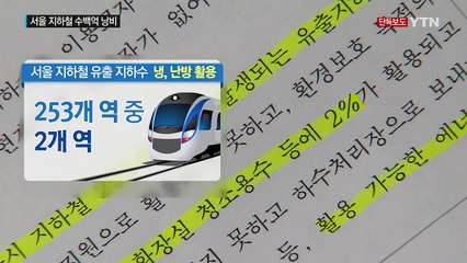 [단독] 줄줄 새는 지하철 지하수...활용 못 해 260억 낭비 / YTN (Yes! Top News)