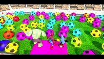 GIANT BALLS COLORS for HULK Spiderman & Mickey + Monster Truck McQueen Cars & kids Nursery Rhymes