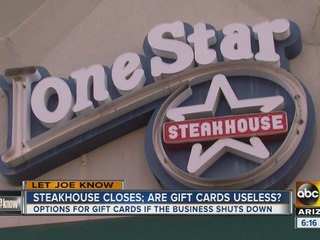 What to do with gift card if business closes