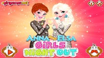 Princesses Anna and Elsa Night Out - Princess Elsa Frozen Games - HD